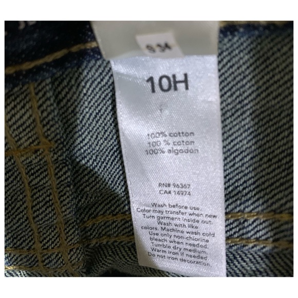 B’gosh Oshkosh Kid Husky Vintage Women Fit True Blue Wash Jeans Size 10H - Picture 10 of 14